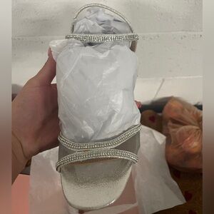 Nina Shoes Glittering Silver Heels